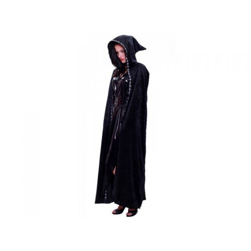 plášť s kapucí Lux černý dlouhý