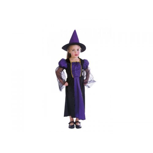 dětský kostým fialová čarodějnice 3-4 roky