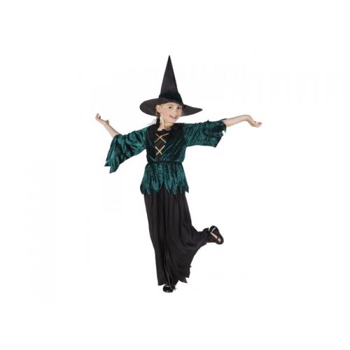 dětský kostým zelená čarodějnice 4-6 let