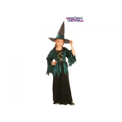 dětský kostým zelená čarodějnice 7-9 let
