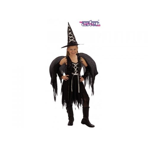 dětský kostým čarodějnice tma s křídly 7-9 let