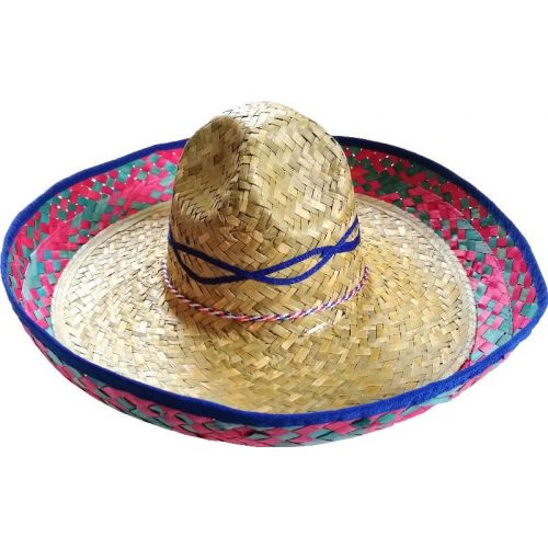 sombrero ze slámy s výšivkou 48 cm