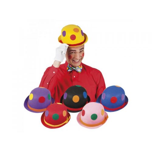 Foto - klobouk Bowler s tečkami (6 barev)