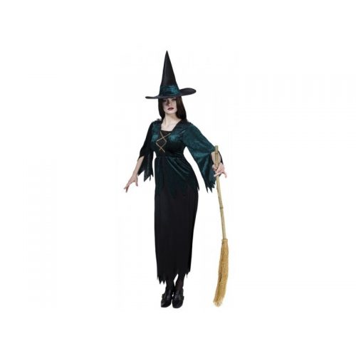 čarodějnice zelená s kloboukem M