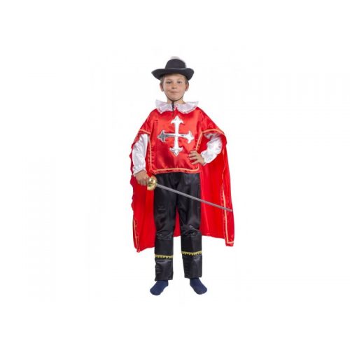 chlapecký kostým mušketýr červený