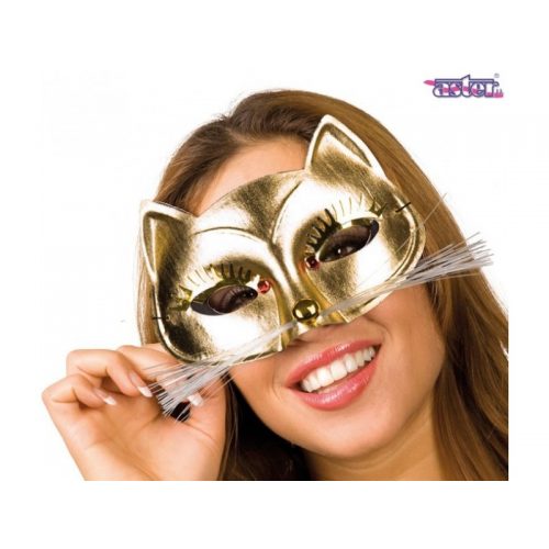 maska na oči kočka zlatá