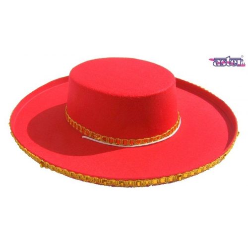Foto - klobouk hispánský červený