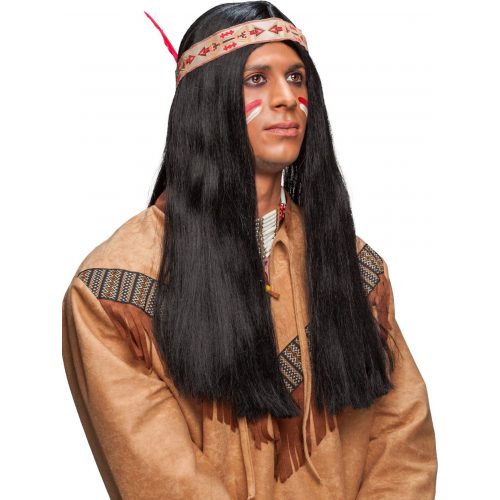 pánská paruka indián s čelenkou