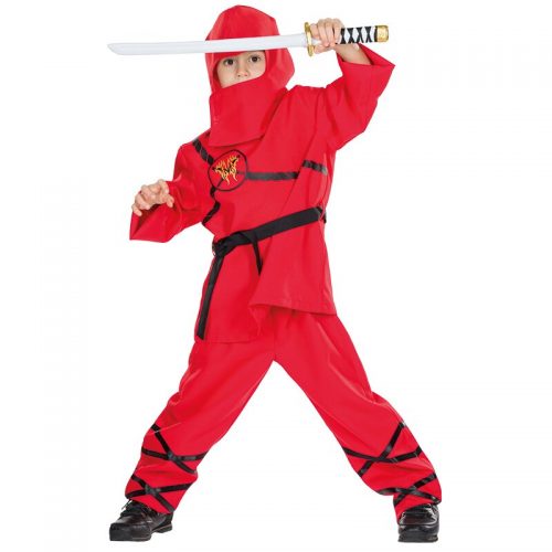 chlapecký kostým červený ninja