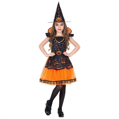 dívčí kostým šaty s dýní halloween