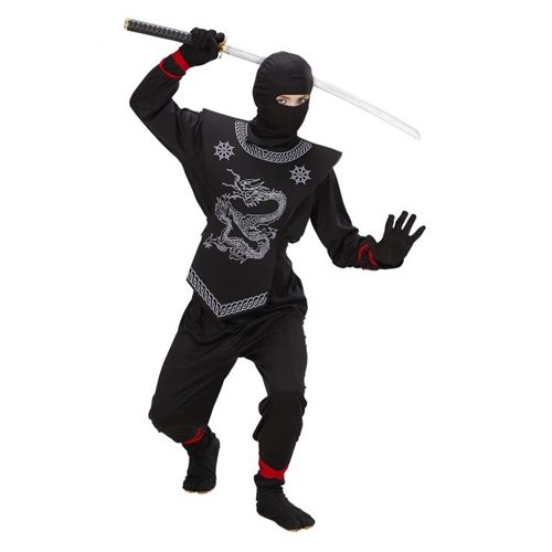 chlapecký kostým ninja černý