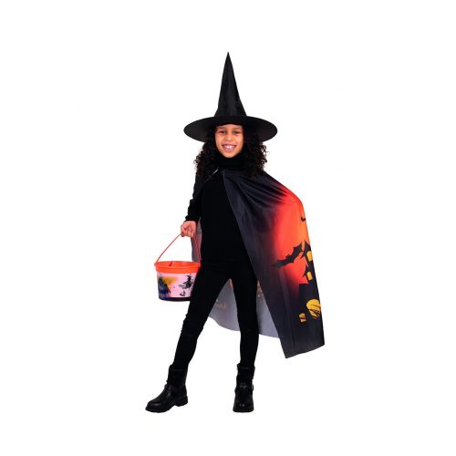 kápě halloween s kloboukem