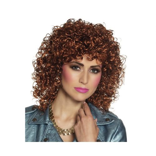 paruka hnědá kudrnatá