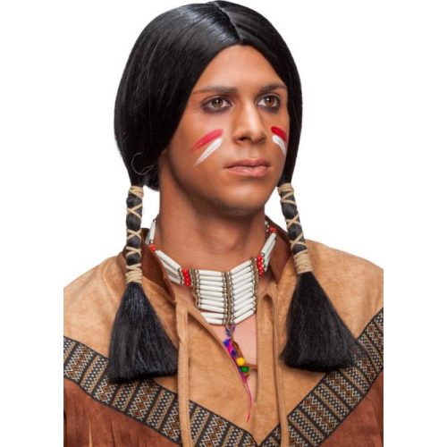 indiánská paruka krátké copy