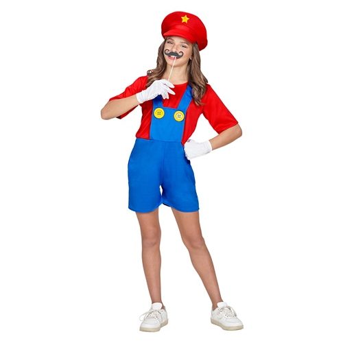 dívčí kostým jako super Mario