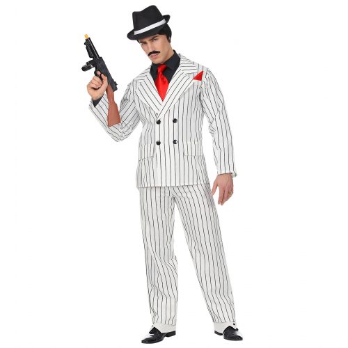 pánský kostým gangster bílý