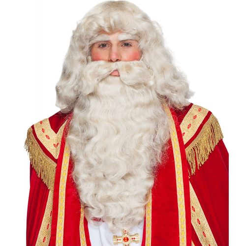 paruka s vousy Mikuláš/Santa de luxe