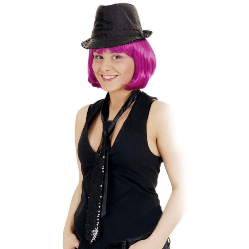 černá flitrová kravata