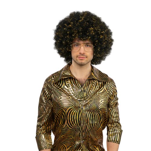 paruka afro černo-zlatá