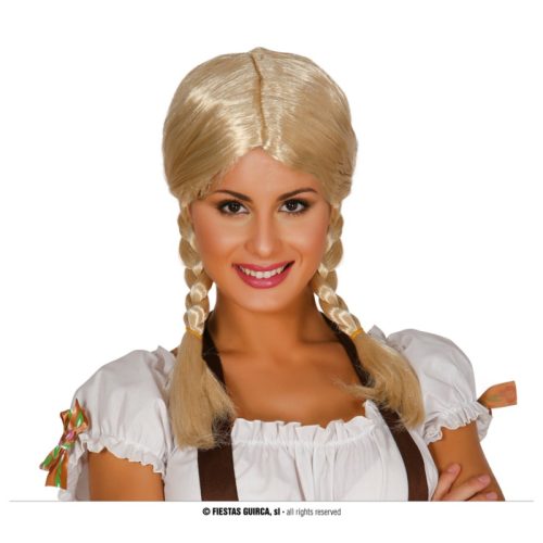 dámská blond paruka se dvěma copy