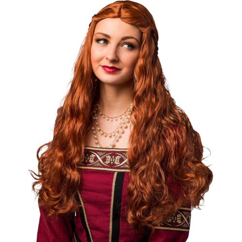 dámská paruka středověká, měděná