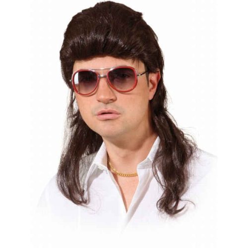 pánská paruka 80.léta hnědá