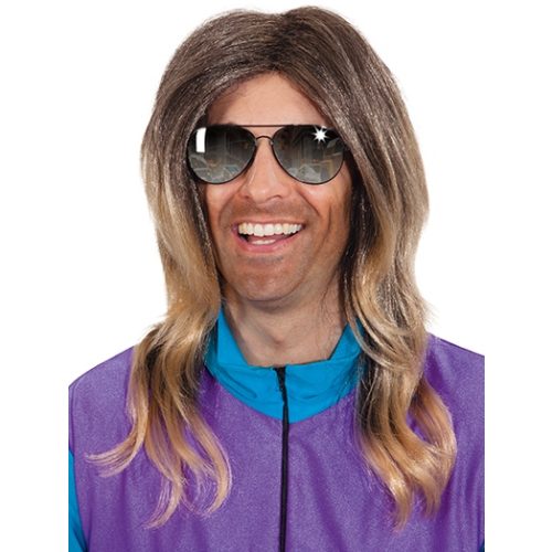 pánská dlouhá melírovaná paruka