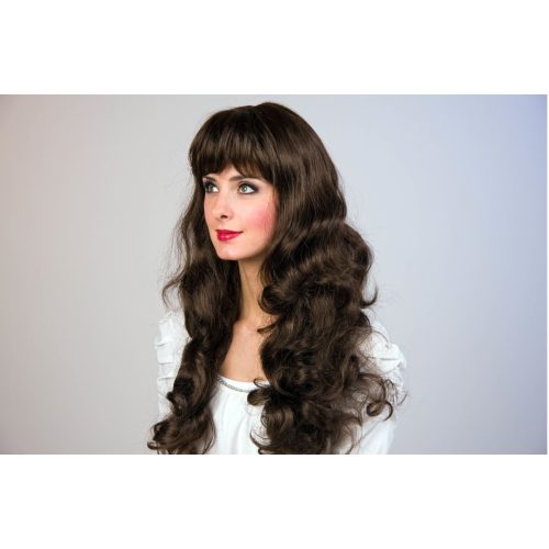 dámská paruka dlouhá hnědá