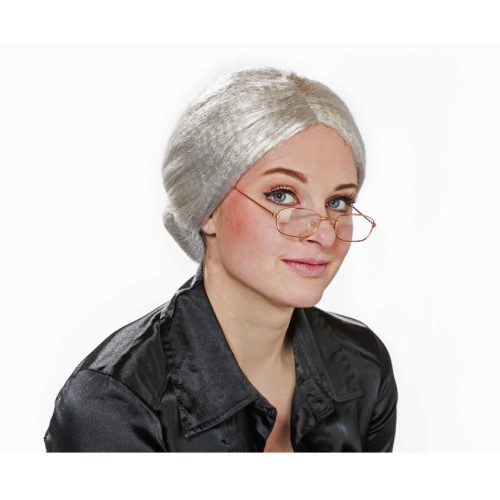dámská paruka babička stříbrná