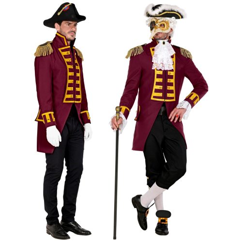 pánská historická uniforma burgund