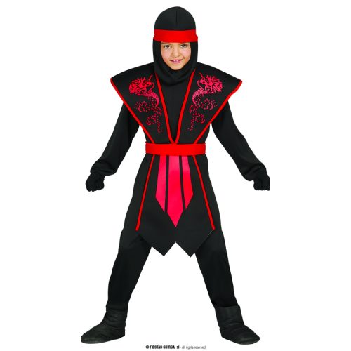 chlapecký kostým ninja červenočerný 5-6 let