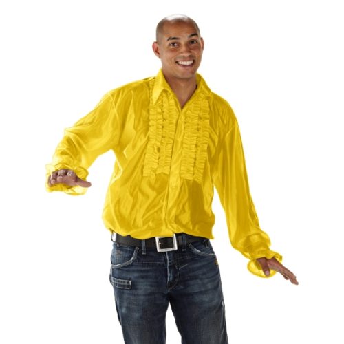 disko žlutá košile s volány