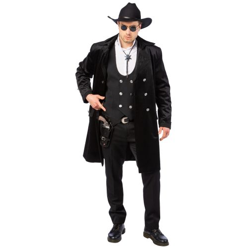 pánský western kabát černý de luxe