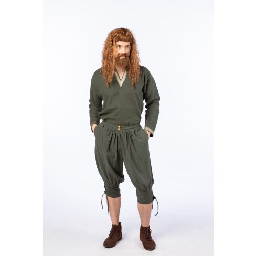 pánské historické kalhoty ke kolenům, zelené