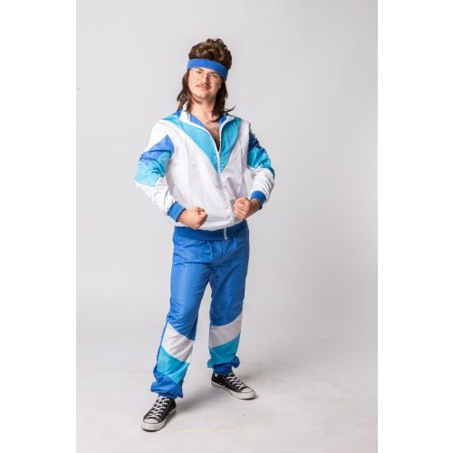 bílo-modrá tepláková souprava unisex