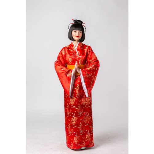 dámský kostým kimono červené