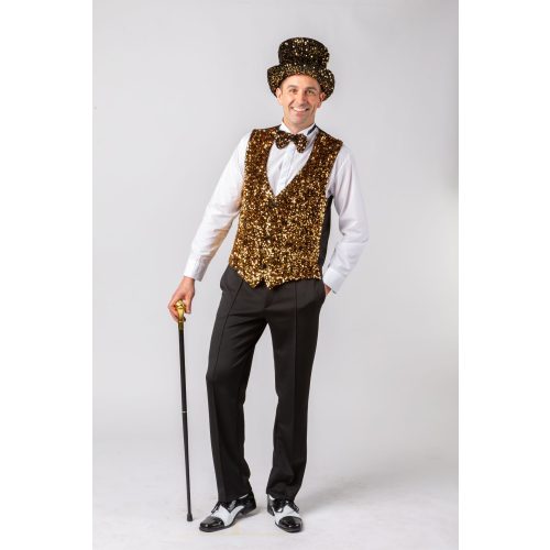 pánská zlatá vesta s flitry