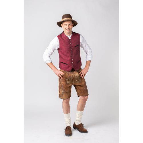 pánská vesta vínová octoberfest